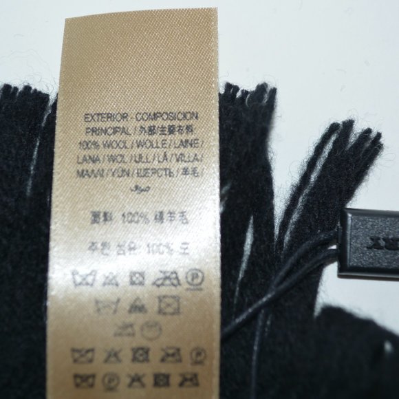 NWT BURBERRY HALF MEGA FASHION CHECK WOOL FRINGE SCARF - Picture 10 of 11